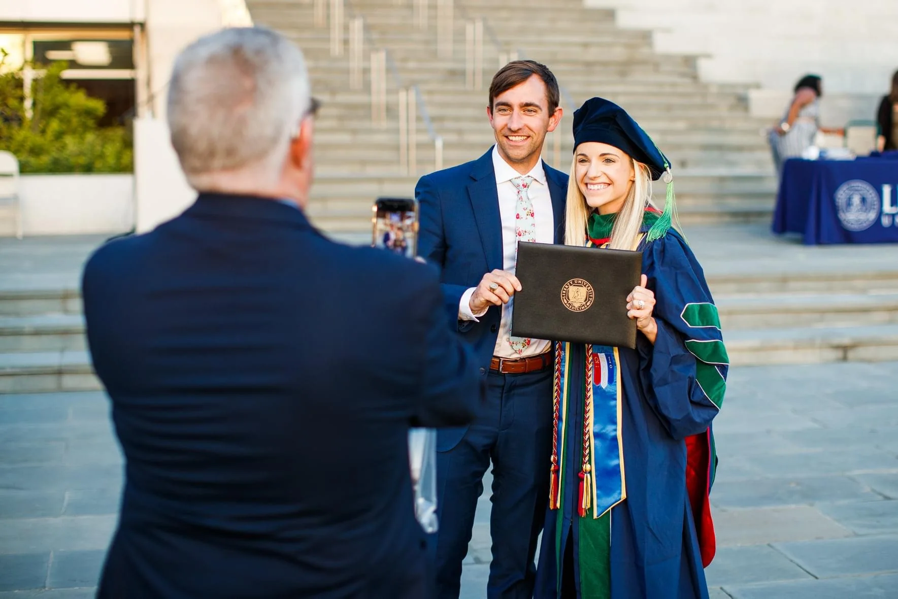 Chris Herring and Dr. Hannah Thompson together at medical school graduation