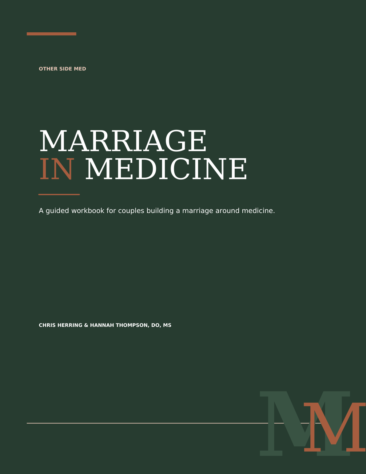Marriage in Medicine workbook cover