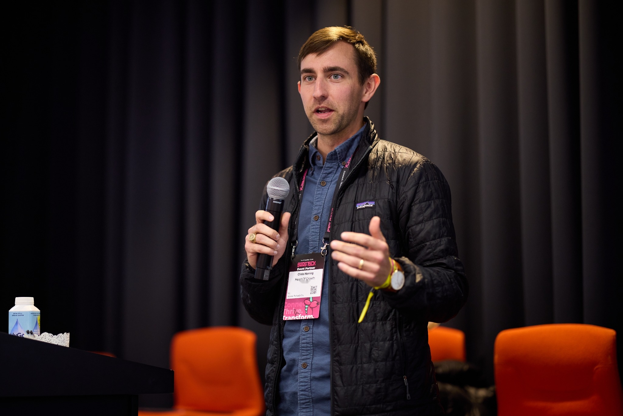 Chris Herring speaking at SaaStock