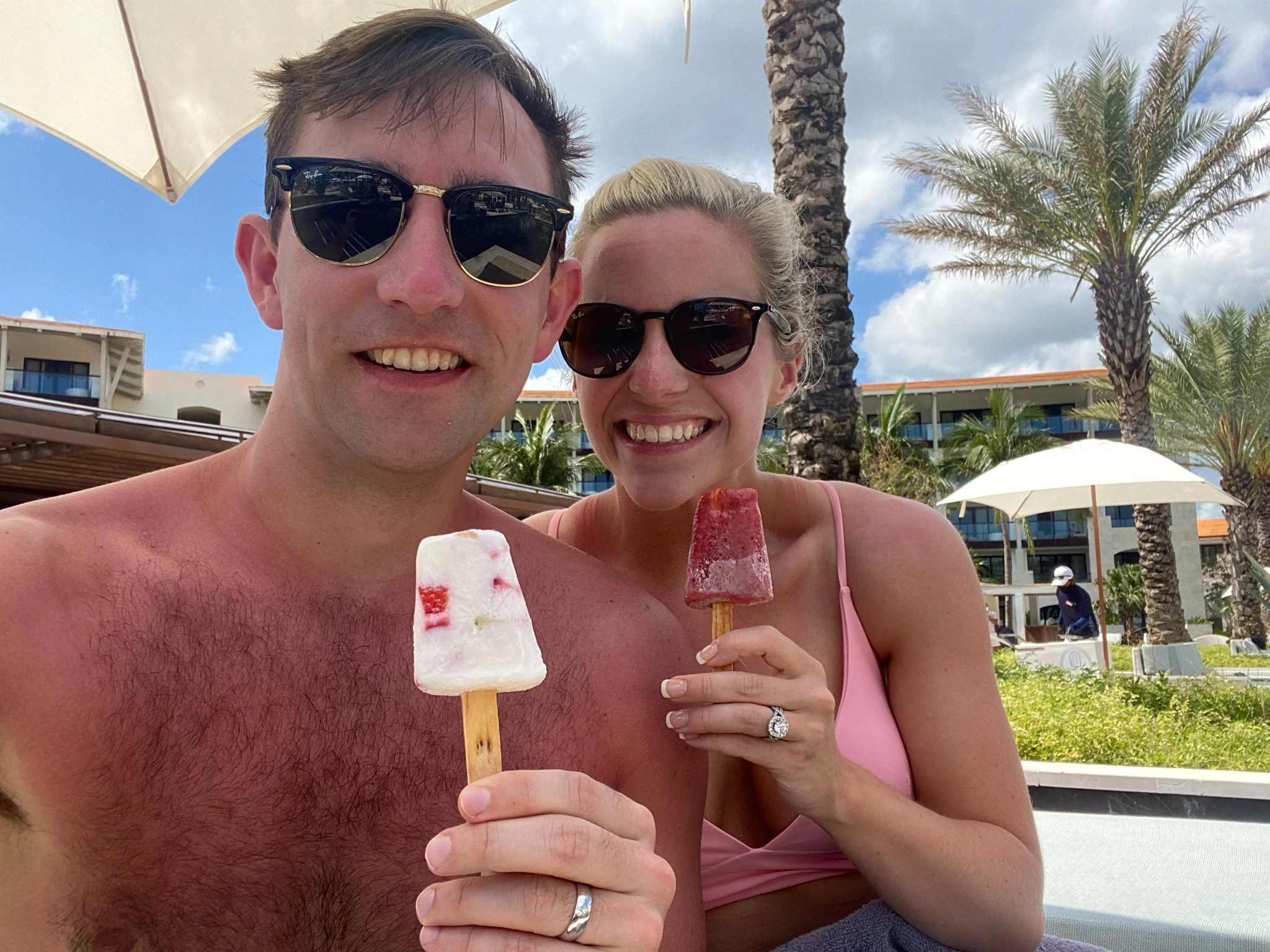 Chris Herring and Dr. Hannah Thompson together at the beach